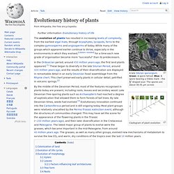 Evolutionary history of plants