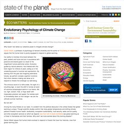 Evolutionary Psychology of Climate Change – Eco Matters