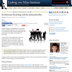 Evolutionary Psychology and the Antimarket Bias