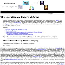 The Evolutionary Theory of Aging and Life History Theory