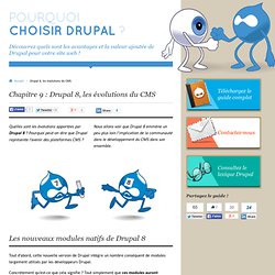 Drupal 8, les évolutions du CMS
