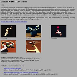 Evolved Virtual Creatures