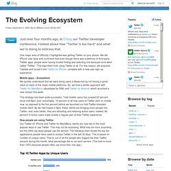 The Evolving Ecosystem