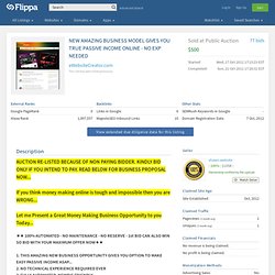 eWebsiteCreator.com - Website for Sale on Flippa: NEW AMAZING BUSINESS MODEL GIVES YOU TRUE PASSIVE INCOME ONLINE - NO EXP NEEDED
