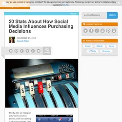The ExactTarget Blog 20 Stats About How Social Media Influences Purchasing Decisions