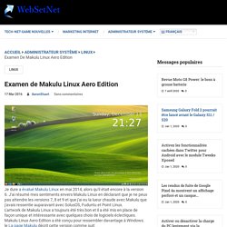 Examen de Makulu Linux Aero Edition - WebSetNet