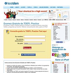 Examen Gratuito de TOEFL Practice