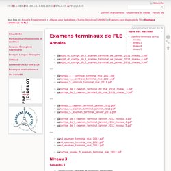 Examens terminaux de FLE