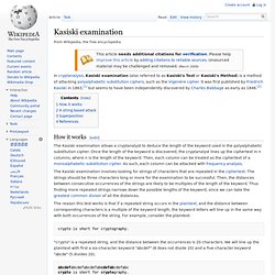 Kasiski examination