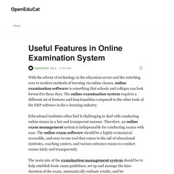 Top features of an examination management software