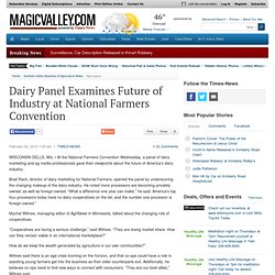 Dairy Panel Examines Future of Industry at National Farmers Convention