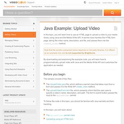 Help: Media Write API: Java Example - Upload Video