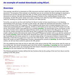 Example .  An example of nested downloads using RCurl.