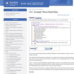 12.8 - Example: Places Rated Data