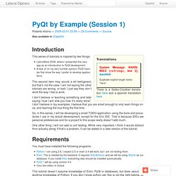 PyQt by Example (Session 1)