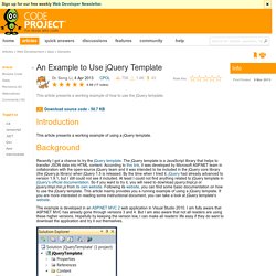 An Example to Use jQuery Template