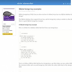 How to create SQLite foreign keys