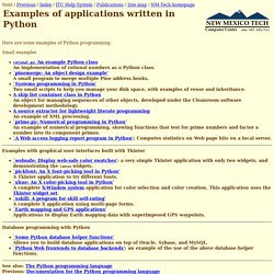 Examples of applications written in Python