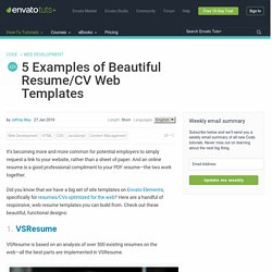 5 Examples of Beautiful Resume/CV Templates