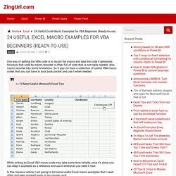 24 Useful Excel Macro Examples for VBA Beginners (Ready-to-use) – ZingUrl.com