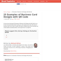 25 Examples of Business Card Designs with QR Code