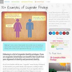 30+ Examples of Cisgender Privileges