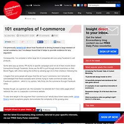 101 examples of f-commerce