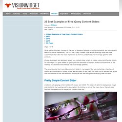 25 Best Examples of Free jQuery Content Sliders