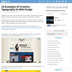 20 Examples Of Creative Typography In Web Design