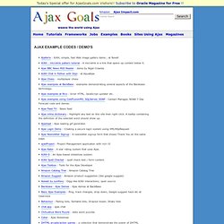 Ajax Examples - Ajax Demos - Example Codes