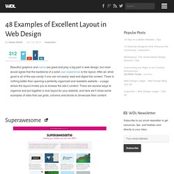 48 Examples of Excellent Layout in Web Design