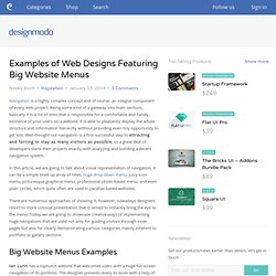 Examples of Web Designs Featuring Big Website Menus