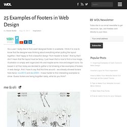 25 Examples of Footers in Web Design