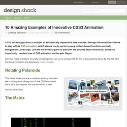 10 Amazing Examples of Innovative CSS3 Animation