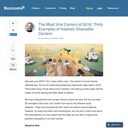 The Most Viral Content of 2016: Thirty Examples of Insanely Shareable Content