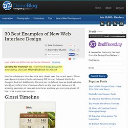 30 Best Examples of New Web Interface Design at DzineBlog