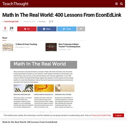 Math In The Real World: 400 Examples, Lessons, & Resources