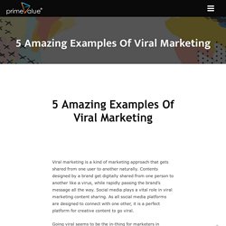 5 Amazing examples of Viral marketing