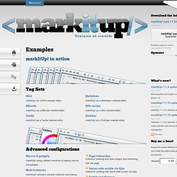 markItUp! Universal Markup jQuery Editor