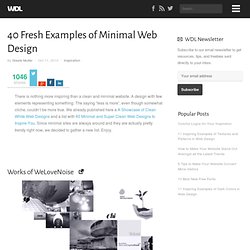 40 Fresh Examples of Minimal Web Design