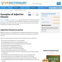Examples of Adjective Clauses