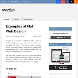 Examples of 'Flat Design' in Web Design