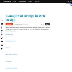 Examples of Orange in Web Design