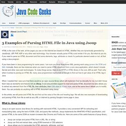 3 Examples of Parsing HTML File in Java using Jsoup