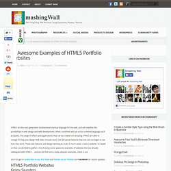 40 Awesome Examples of HTML5 Portfolio Websites
