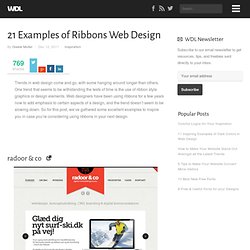 21 Examples of Ribbons Web Design