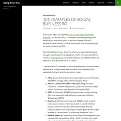 101 Examples of Social Business ROI