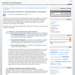 Cool examples of teachers using OneNote in education - OneNote and Education
