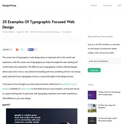 25 Examples Of Typographic Focused Web Design