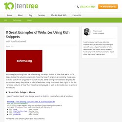 Rich Snippets : 8 Great Examples of Websites Using Rich Snippets - Ten Tree SEO Blog